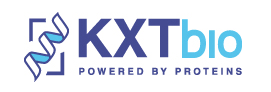 Logo: KXTbio. Powered by Proteins